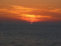 Sonnenuntergang auf dem offenen Meer